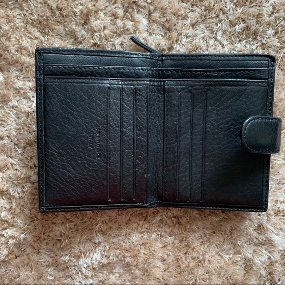 Black Hasp & Zip Style Leather Avorio Wallet - Picture 5 of 10